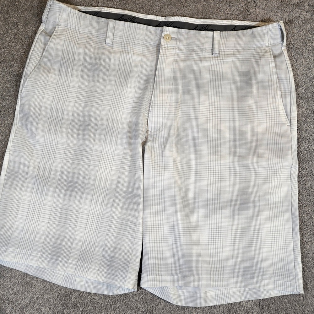 Ben‎ Hogan White Plaid Golf Shorts Size 40